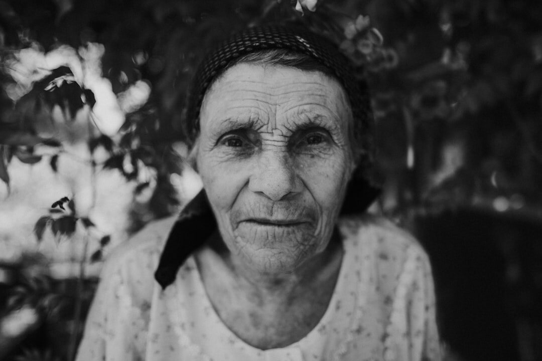 Smiling elderly Croatian woman club member portrait