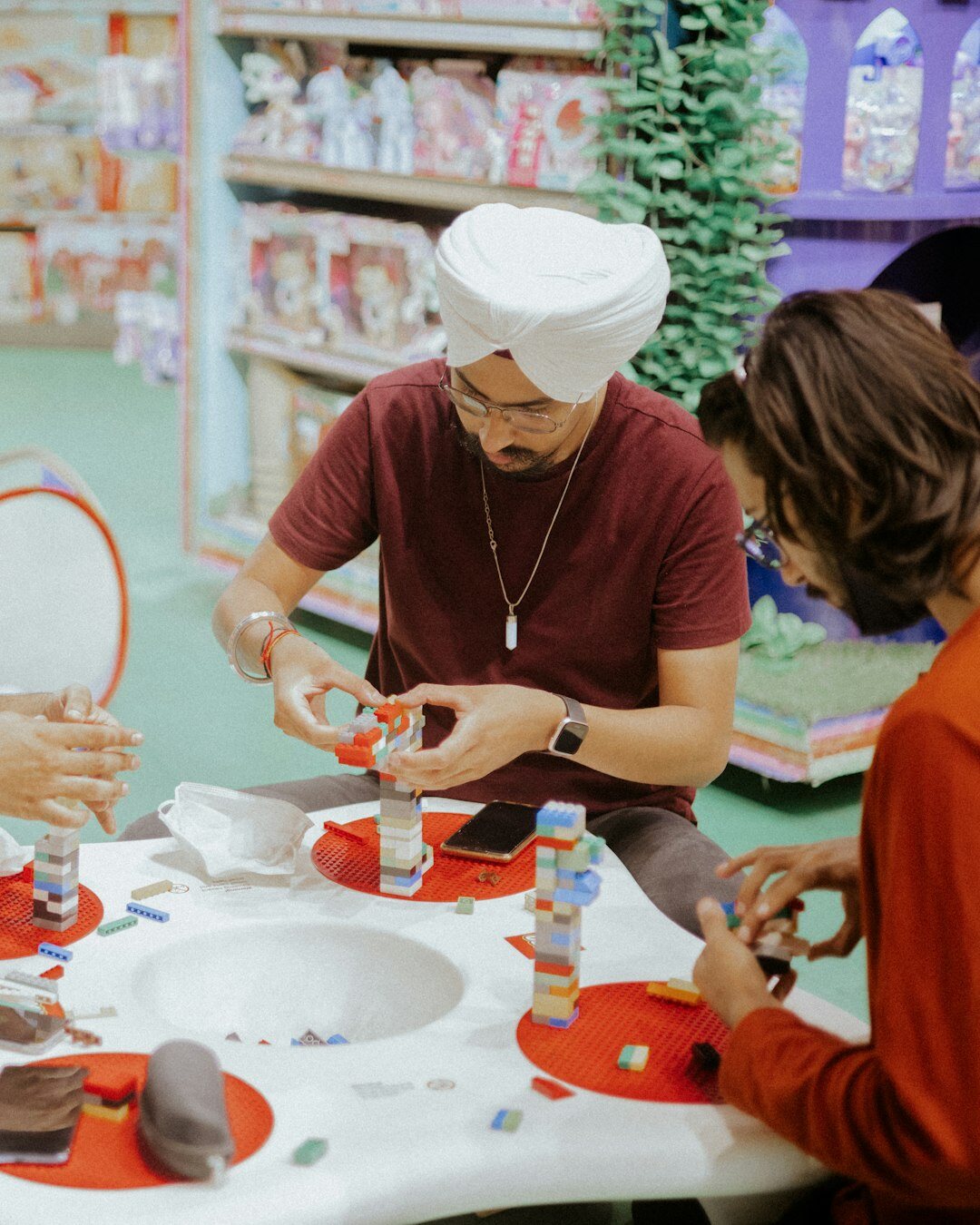 Seniors participating in an arts and crafts workshop