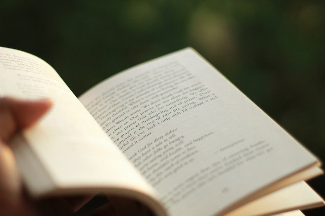 open book with suspenseful page