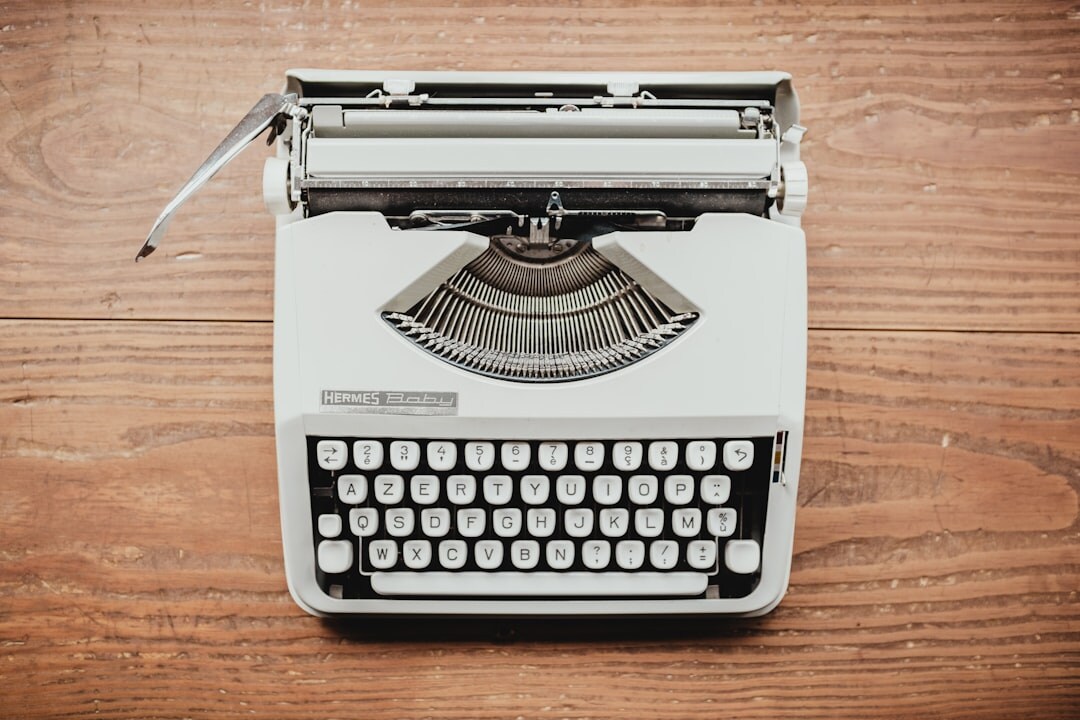 mystery writer typing novel